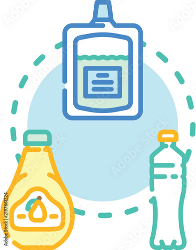 Liquid reconstitution process involving a concentrate bottle. A filter system for processing. And a measurement container. Illustrating the transformation of a compact substance into a usable solution