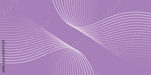 Purple abstract flowing wave lines vector background, modern smooth curves minimal technology design