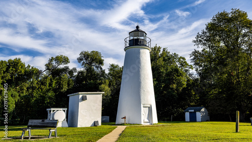 A lighthouse on the coast of Maryland