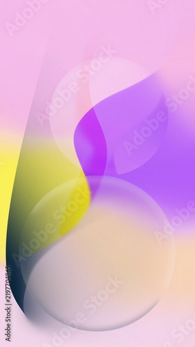 Abstract pink purple gradient pastel tones with bubble dynamic with optical flowing bubbles wallpaper background. Vertical digital art. 