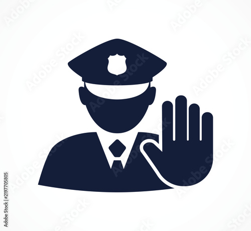 Policeman Enforcement and Compliance Icon