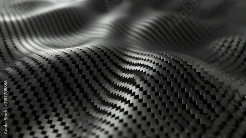 Wavy carbon fiber texture with shallow depth of field