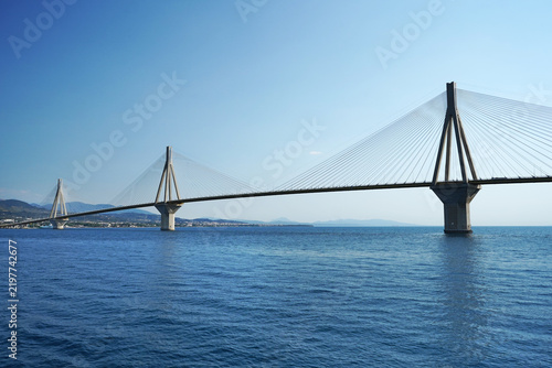 Charilaos Trikoupis bridge connecting Rio and Antirrio at the Corinthian gulf.