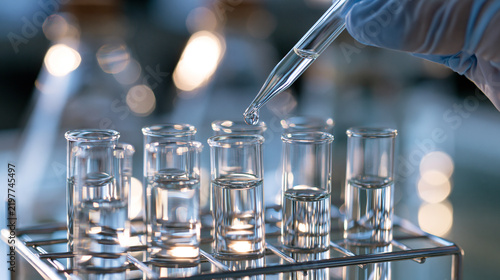 Laboratory Hands Transferring Liquid into Glass Tubes for Testing