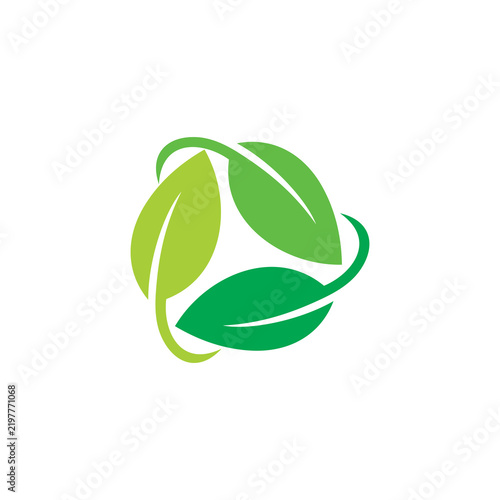 leaf recycling service logo