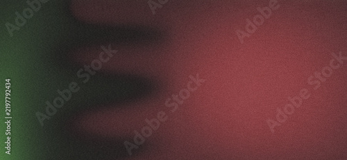 Abstract Grainy Texture Background with Green and Red Noisy Gradient and Blurred Organic Shapes