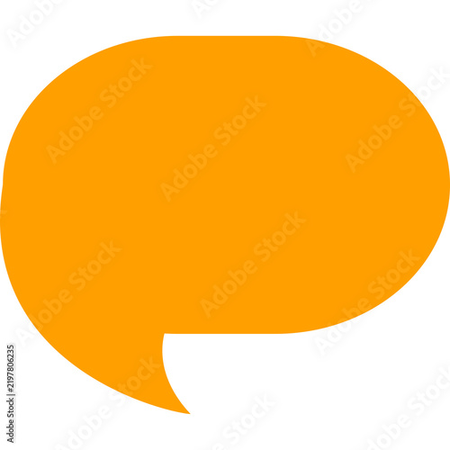 Фотография Yellow speech bubble chat communication symbol vector illustration[span_0](start