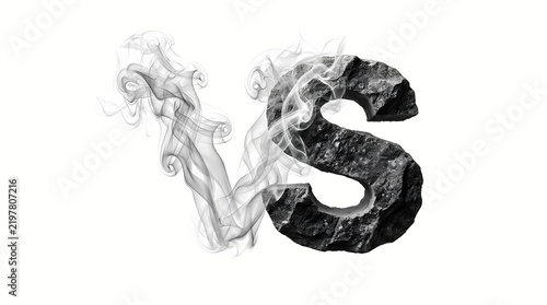 Smoke vs Stone - A Visual Metaphor of Contrasting Elements and Forces