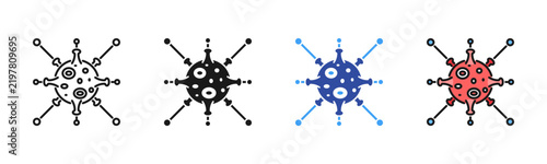 Foto Antigen icon set multiple style collection