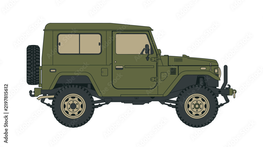 Obraz premium Vintage Utility Truck Vector Design Template