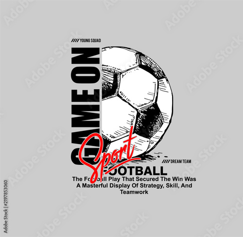 FOOTBALL GAME ON design sport vector illustration
