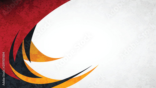 Modern red abstract background template with dynamic waves and copy space