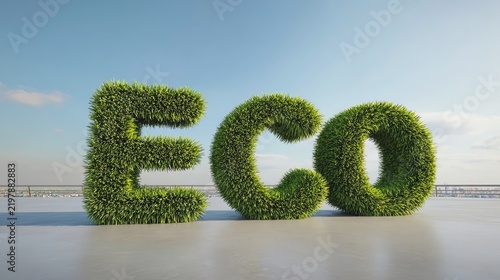 Eco-friendly design made of vibrant greenery.