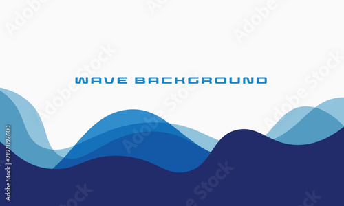 Transparent blue wave background design