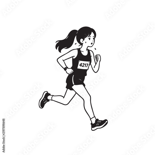 A person is running.