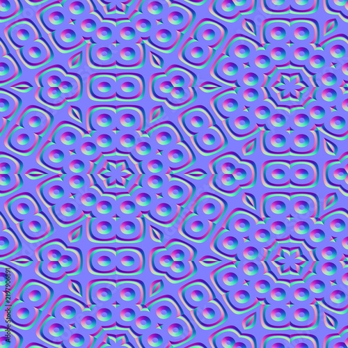Принти на полотні Clean Geometric Mandala Normal Map Texture
