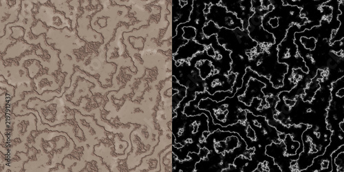 фотографія Split view of earthy and dark marble