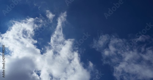 timelapse of blue sky with clouds