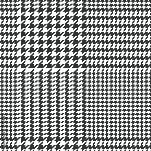 Black Glen Check Seamless Pattern, Classic Plaid Textile Background, Vector