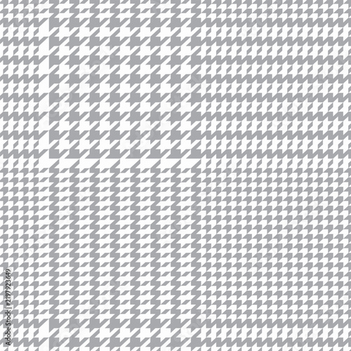 Light Gray Glen Check Seamless Pattern, Elegant Plaid Textile Background, Vector
