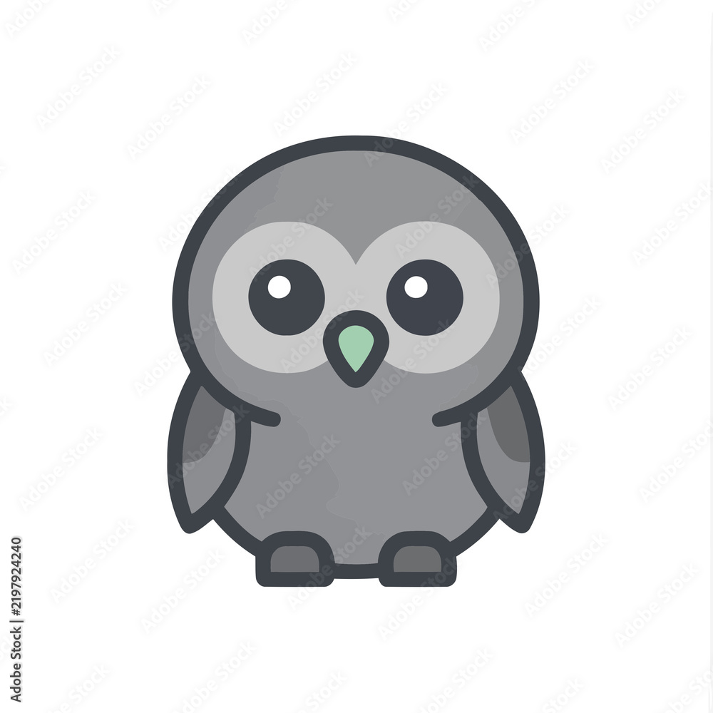 Fototapeta premium Cute cartoon owl illustration