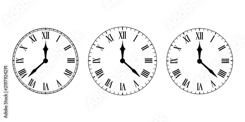 vector illustration of a clock