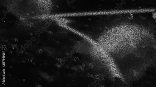 Black and White Spray Paint Grunge Texture with Rough Skull Strokes Animation