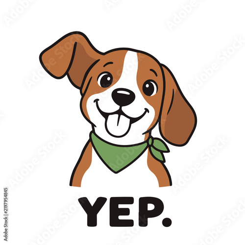 dog with a smile face