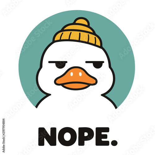 duck meme with a hat