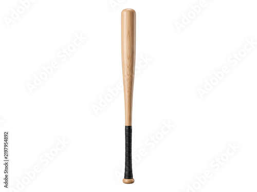 High-quality 3D render of a baseball bat, isolated on dark background
