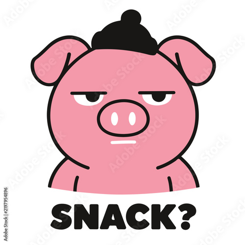 cartoon pig with a big smile