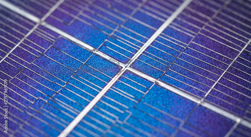 Solar Cell Grid Line Pattern Macro Texture