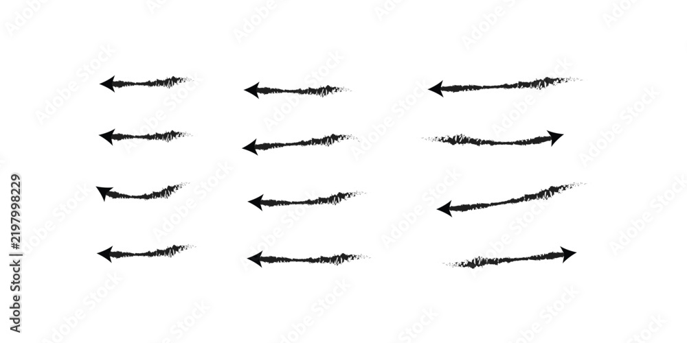 Obraz premium Hand Drawn Grunge Brush Arrow Vector Set for Graphic Design ProjectsHand Drawn Grunge Brush Arrow Vector Set for Graphic Design Projects