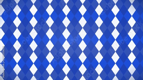 Diamond Argyle Pattern Seamless Loop Motion Graphic for Oktoberfest Background