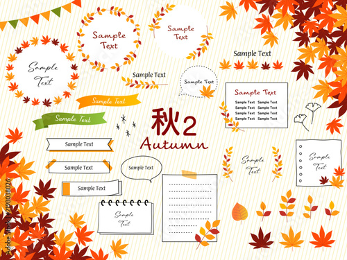 秋の紅葉あしらいセットB