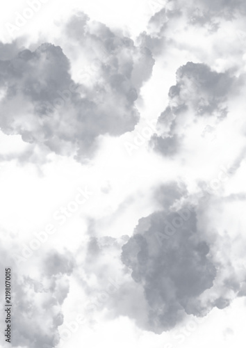 Soft gray cloud brush stroke background for graphic design.
