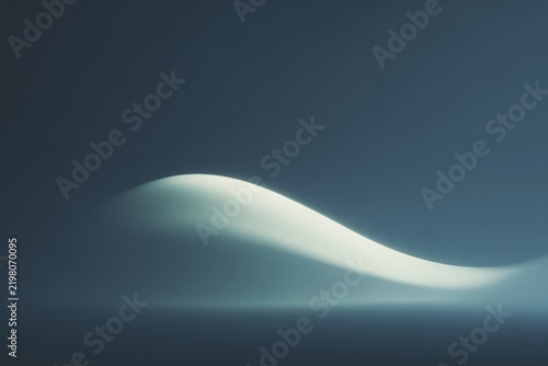 A dark blue background with a white wave in the middle creating an abstract illustration. the wave is curved and has a smooth glossy finish giving it a modern and sleek look.