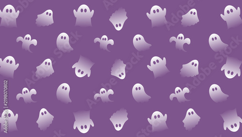 Cute white ghosts pattern on purple background for halloween seasonal background with spooky pattern ghost background halloween design seamless pattern seasonal graphic holiday wallpaper