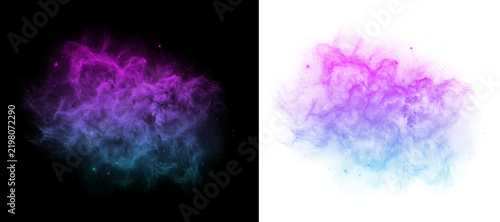 Vibrant purple and blue cosmic nebula cloud with glowing star dust