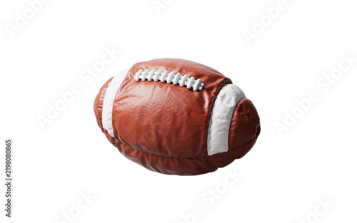 Inflatable soft balloon American football, 3d rendering.