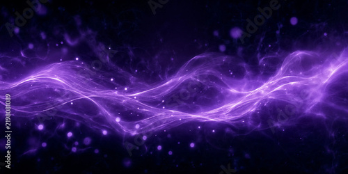 Purple Violet Flowing Light Waves Abstract Background