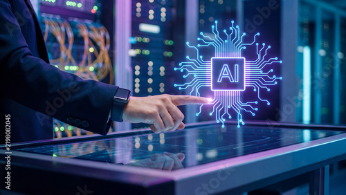Artificial intelligence chip circuit interface enabling data processing computing innovation and smart technology