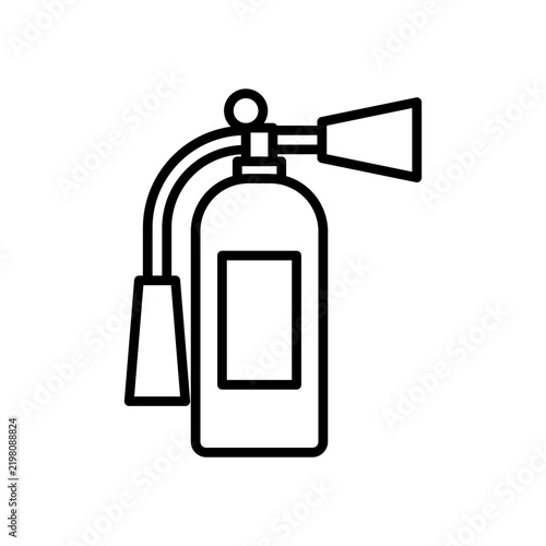 Vector illustration of fire extinguisher for emergency response and safety protection