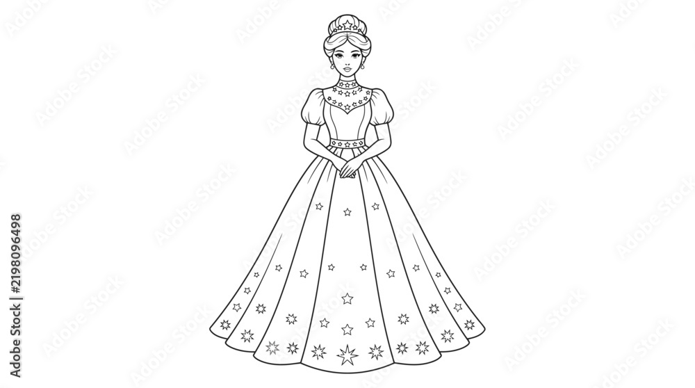 Fototapeta premium hand drawn sketch of a girl