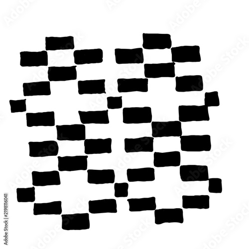 Geometric Black and White Rectangular Grid Background