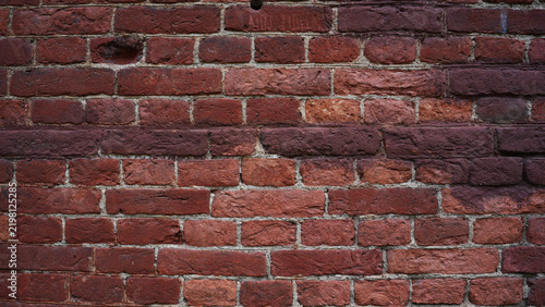 Old red brick wall texture background