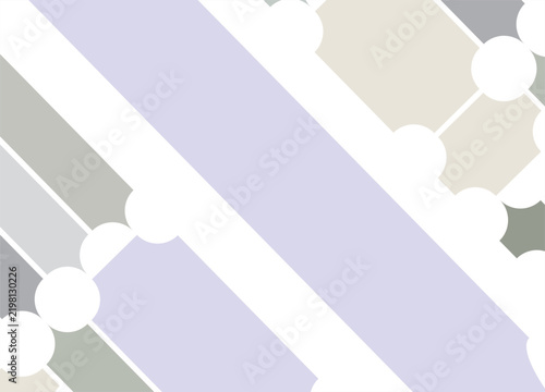 Abstract geometric pattern with diagonal stripes, circles, and soft pastel colors in a modern minimalist composition