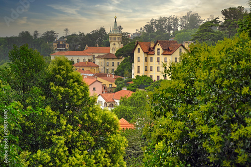 Sintra Town Hall and Surrounding Historical Architecture in Sintra, Portugal