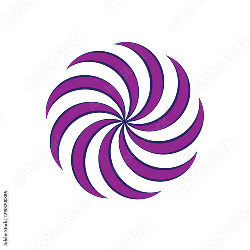 Circular Rotational Geometric Pattern Vector Illustration design on white background.