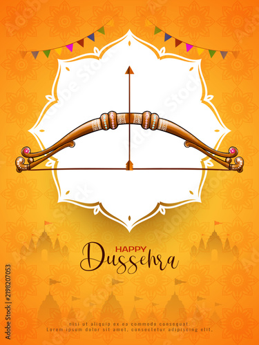 Happy Dussehra cultural Indian festival celebration background design